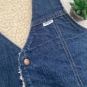 Vintage 70s Nelson Denim Sherpa Lined Vest Blue Photo 2