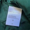 ANINE BING Classic Pant In Emerald Silk Photo 8