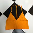 Rag and Bone  Soleil Ribbed Bra Crop Halter Top Cotton Marigold Orange-Yellow sz L Photo 9