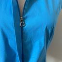 Akris EUC  Sleeveless Collared Cotton Blouse‎ Women S Concealed front Blue Photo 9