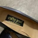 Cathy Jean  Black Leather Chunky Heel Pumps SZ 7.5 Photo 1