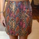 Cache Red Snakeskin Mini Skirt Photo 0