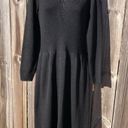 St. John  Small Saks Fifth Avenue Black Santana Knit Long Sleeve Dress Vintage Photo 0