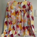 Spring Bright Abstract Top Blush, Magenta, Orange,Gray, Red, Yellow, & White NWT Size L Photo 3