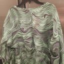 Cult Gaia 💕💕 Bruna Coverup ~ Linen Silk Saltation Basil Green Print Small S NWT Photo 12