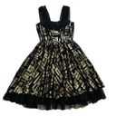 2 B. Rych  Dress Black Metallic Gold Silk Chiffon Sleeveless Party Dress Size 6 Photo 6