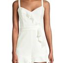 Parker  Cartagena Pearl White Tie Waist Romper Size 6 Photo 0