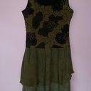 Mezon Dress XL Midi Tiered Flounce Art to Wear Embellished Lagenlook Ruffle Photo 0