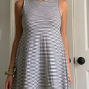 LA Hearts White And Black Striped Dress Photo 0