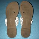 Montego Bay Club 𝅺 white leather cutout pattern sandals size 7 Photo 2