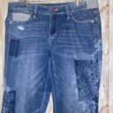 White House | Black Market  Jeans Patched Embroidered Distressed Girlfriend Size 4 Photo 5