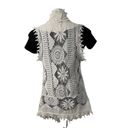 Poof! POOF Francescas White Crochet Boho Tunic Vest Festival Hippie Photo 1