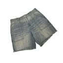 Pilcro NWT,  Super High Rise Oversized Bermuda Shorts with Fringe Hem, Sz 29 Photo 5