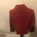 Dress Barn  red leather jacket size medium Photo 3