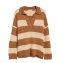 All Saints Lou Stripe Oversize Polo Jumper Sweater Photo 3