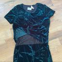 Kathie Lee Collection Vintage  Green Velvet Dress Size Medium Photo 8