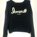 Krass&co Max and  Sweater Lemon embroidered Black Loose Knit crewneck Photo 0