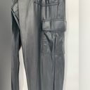 American Eagle Stretch High-Waisted Vegan Leather Straight Cargo Pant Size 10 Photo 5