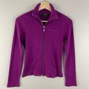 Bebe Vintage Y2K Purple Rhinestone Mockneck Pullover Full Zip Fitted Sweatshirt Photo 0