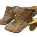 Paul Green  Cayanne‎ Leather Metallic Smoke Peep Toe Sandal Bootie Size 6.5 Photo 0