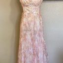 Lulus NWOT  Finest Endeavor Blush Pink Floral Pleated Bustier Midi Dress Photo 0