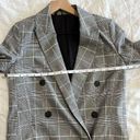 All Saints Women's Grey Plaid Oversized Blazer Size 2 Photo 7