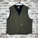 Carhartt  | unisex olive green vest fuzzy lining Photo 9