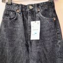 ZARA Black High Rise Full Length Distressed Wide Leg Jeans Size 2 NWT! Photo 4