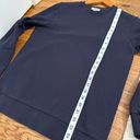 COS  Navy Crewneck Sweatshirt with Denim Elbow Patches Photo 6