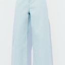 ZARA Belted High Rise Cropped Wide Leg Jeans Photo 0