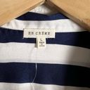 En Creme Navy Blue White Striped Long Sleeve Belted Tie Waist Shirt Dress Size L Size L Photo 2