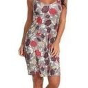 Patagonia  Morning Glory Gray Floral Print Strappy Cross Back Shelf Bra Dress S Photo 0