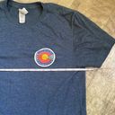 None Slate Blue Crew Neck Colorado Ski Graphic Tee sz Small Short Sleeve Basic Shirt Photo 6