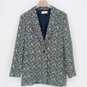 Mango  MNG Floral Print Longline Blazer One Button Oversized Women's XXS Photo 2