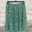 Max Studio  Green Floral Peasant Tiered Elastic Waist Mini Full Casual Skirt Lg Photo 0