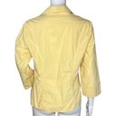 Chico's  Blazer Women Small 0 Yellow Lightweight Jacket Career Office Work Casual Photo 3