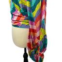 Elan  Womens Rainbow Wrap size Small Ballon Sleeve Balletcore Peasant Festival Photo 2