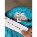 Topshop  Women's Size Small Pullover Knit Turtleneck Sweater Blue Long Sleeve NWT Photo 5