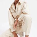 Good American  Cinched Utilitarian Jumpsuit Cream Size Small Long Sleeve NEW Photo 2