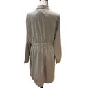 Torrid  Utility Jacket Tan Twill Cinched Tie Waist 4-Pocket Thigh Length Wmn Sz 1 Photo 2