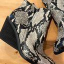 Dr. Scholls  Morgan Womens Faux Leather Snake Print Ankle Boots Photo 2