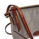 Dooney & Bourke  Gray Nylon Crossbody with Leather Strap Zipper Top Photo 1