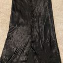 Nsr Black Satin Midi Skirt Photo 5