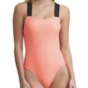 DKNY  Women's Coral Pink Square Neck One Piece Swimsuit XS X-Small NEW Photo 0