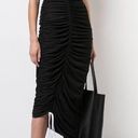 Cinq à Sept Cinq a Sept Cora women’s black asymmetrical ruched midi dress XS extra small Photo 12