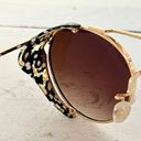 Krewe  Tchoup Blinker Gold Plated Amber Silver Gradient Mirrored Lens Sunglasses Photo 6