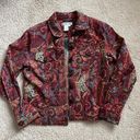 Coldwater Creek coldwster creek floral “denim” jacket Photo 0