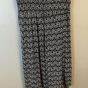 L.L.Bean  Dress Navy Blue & White Geometric Pattern Smocked Waist Sz SP EUC Photo 6