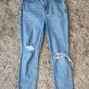 Madewell  The Perfect Vintage Jeans Raw Hem Distressed Straight Leg Size 26 Photo 0