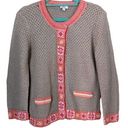 J.Jill  Linen Granny Square Crochet Cardigan Size Small Photo 0